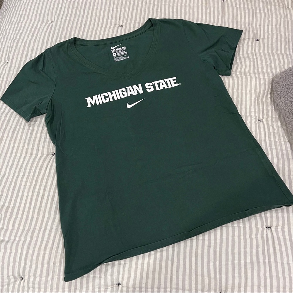 Nike Michigan State MSU V-Neck T-Shirt